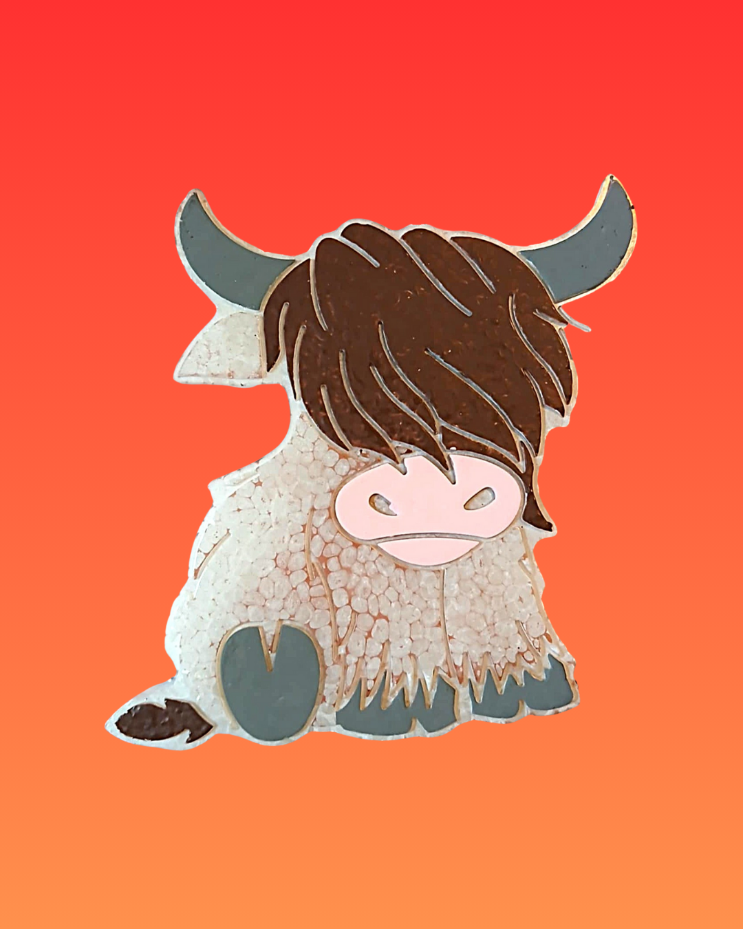 Highland Cow Car Air Freshener – Cute Farmhouse Hanging Auto Freshener