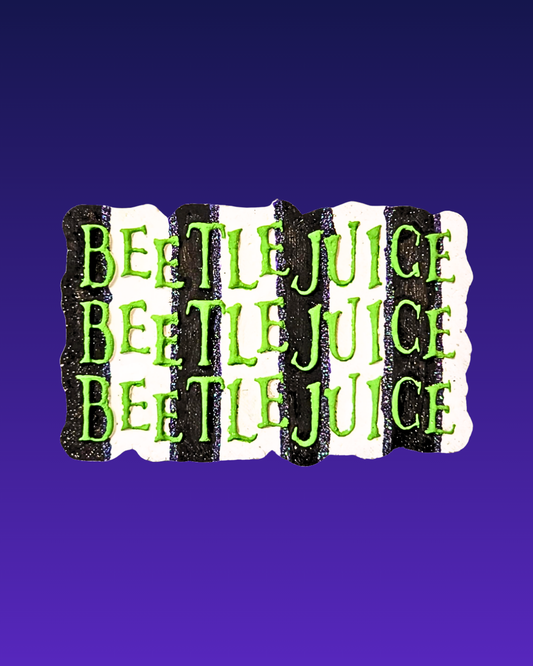 Black & White Stripe Name Air Freshener – Spooky Aesthetic Car Decor