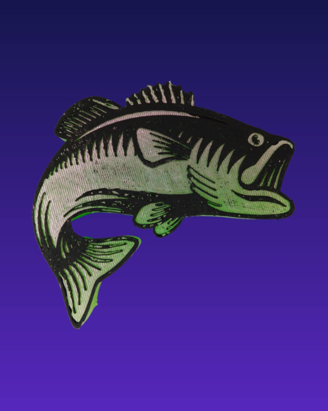 Bass Fish Car Air Freshener – Fishing Themed Hanging Auto Freshener