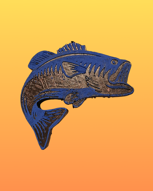 Bass Fish Car Air Freshener – Fishing Themed Hanging Auto Freshener