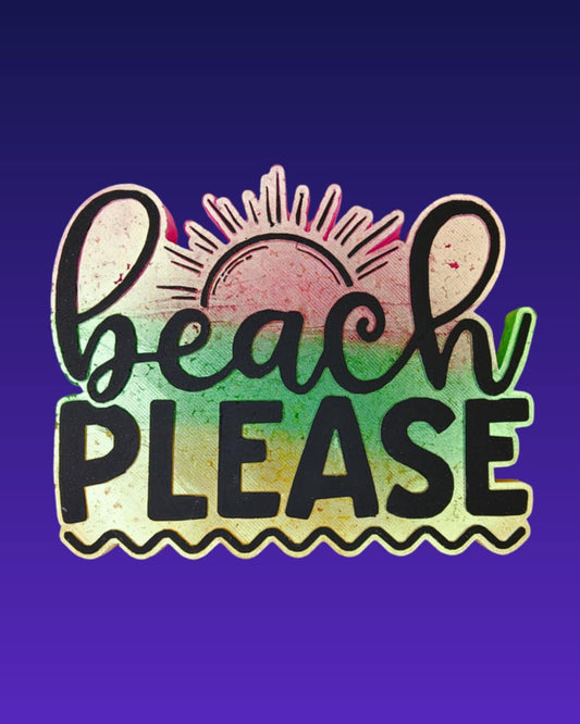 Beach Please Car Air Freshener – Summer Vibes Hanging Auto Freshener