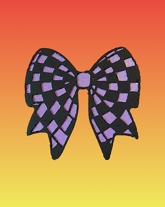 Checkered Bow Car Air Freshener – Cute Retro Hanging Auto Freshener