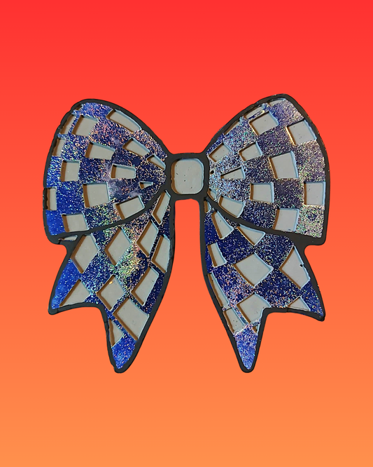 Checkered Bow Car Air Freshener – Cute Retro Hanging Auto Freshener