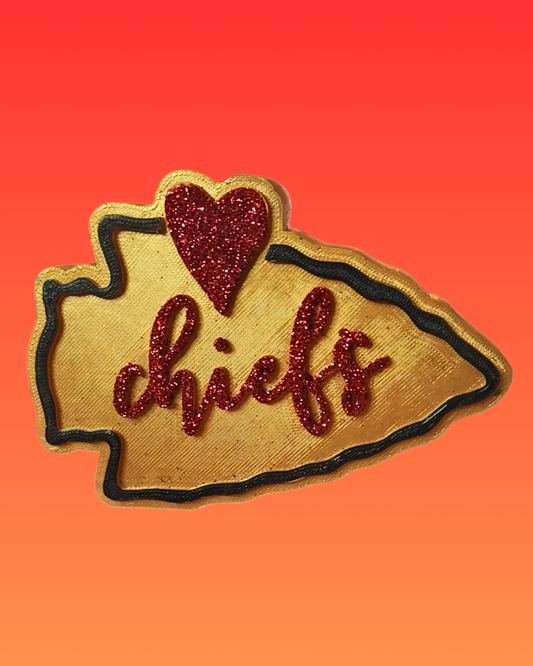 Arrowhead Style Car Air Freshener – Red & Gold Football Fan Decor