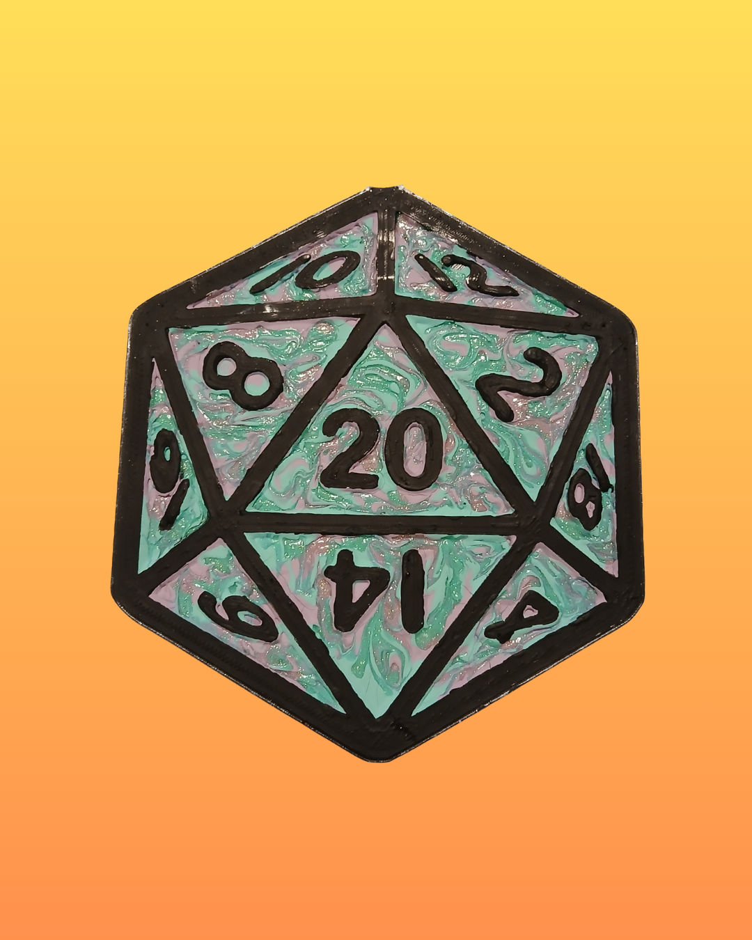 D20 Dice Car Air Freshener – Tabletop RPG Hanging Auto Freshener