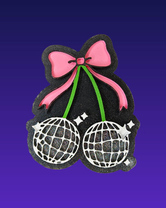 Disco Cherries Car Air Freshener – Retro Glitter Hanging Auto Freshener