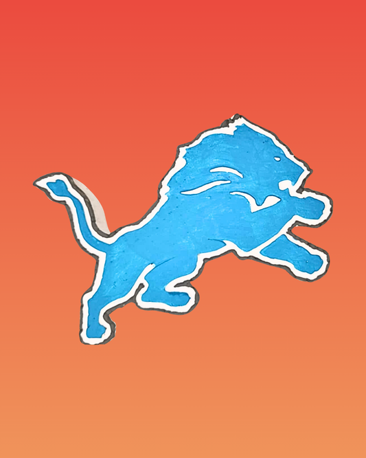 Blue Lion Football Car Air Freshener – Bold Mascot Hanging Auto Freshener