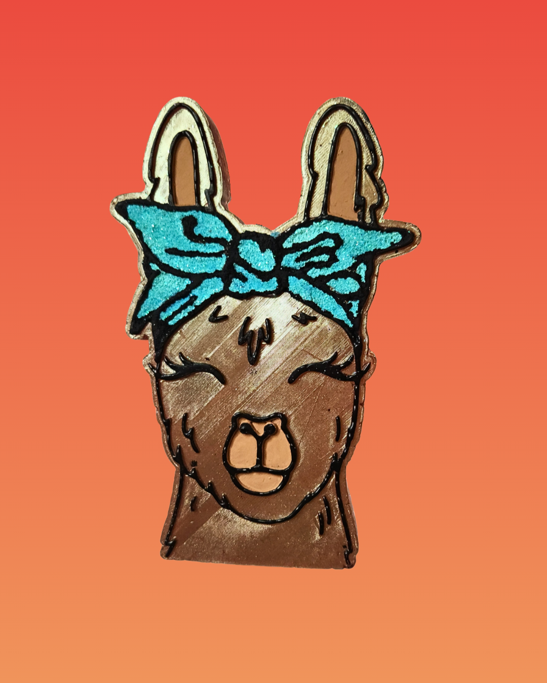 Llama with Bow Car Air Freshener – Cute Farm Animal Hanging Auto Freshener