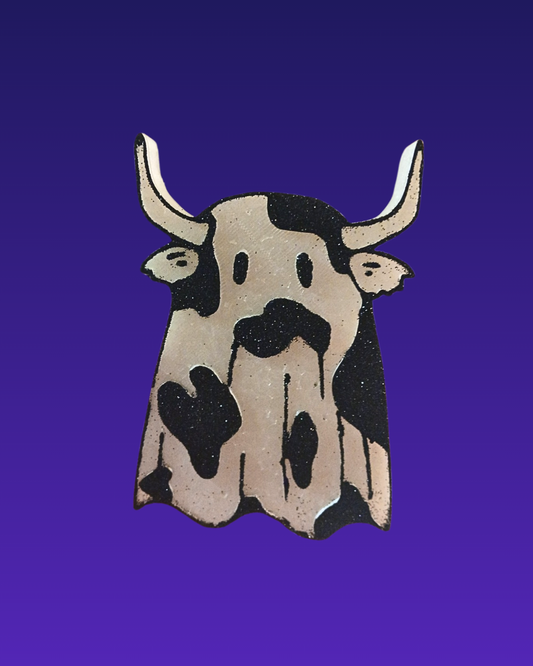 Ghost Cow Car Air Freshener – Cute Spooky Farm Hanging Auto Freshener