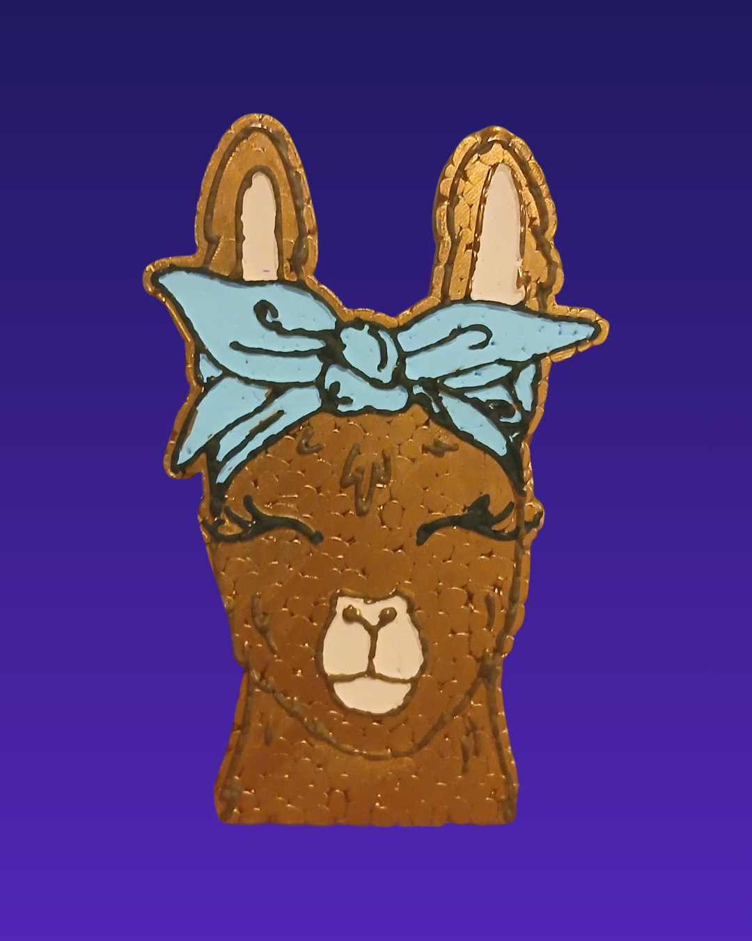 Llama with Bow Car Air Freshener – Cute Farm Animal Hanging Auto Freshener